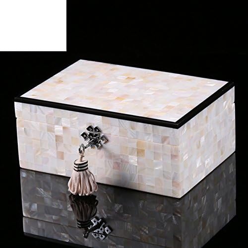 Wodeshijie Dvokrevetna kutija / nakit / Kutija za nakit / Kozmetička kutija / Bijela školjka nakit / Povećanje princeze nakit kutije