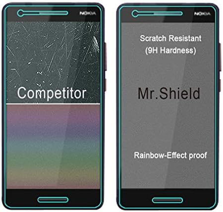 Mr. Shield [3-PACK] dizajniran za Nokia 2V / 2 V / 2.1 [kaljeno staklo] zaštitnik ekrana sa doživotnom zamjenom
