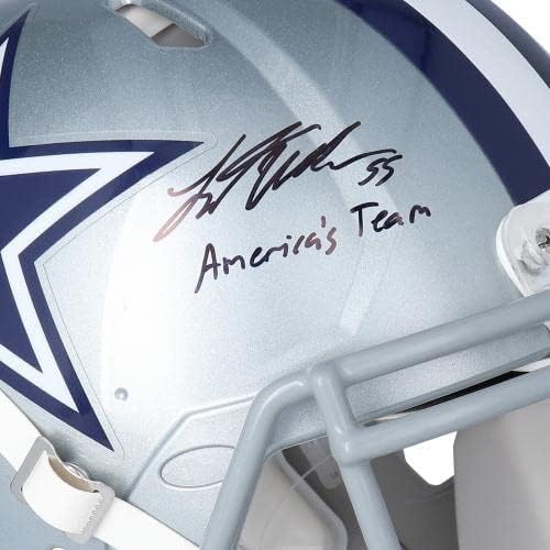 Leighton Vander Esch Dallas Cowboys autogramom Riddell Speed Authentic helmets sa natpisom America's Team NFL Helmets sa autogramom