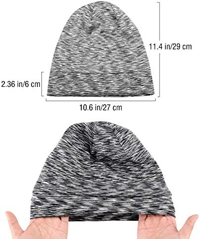 LUKACY SATIN obložena kapa za spavanje Beanie Hat 6 komada Podesivi poklopac poklopca poklopca kovrčave kose za žene - kretanja za