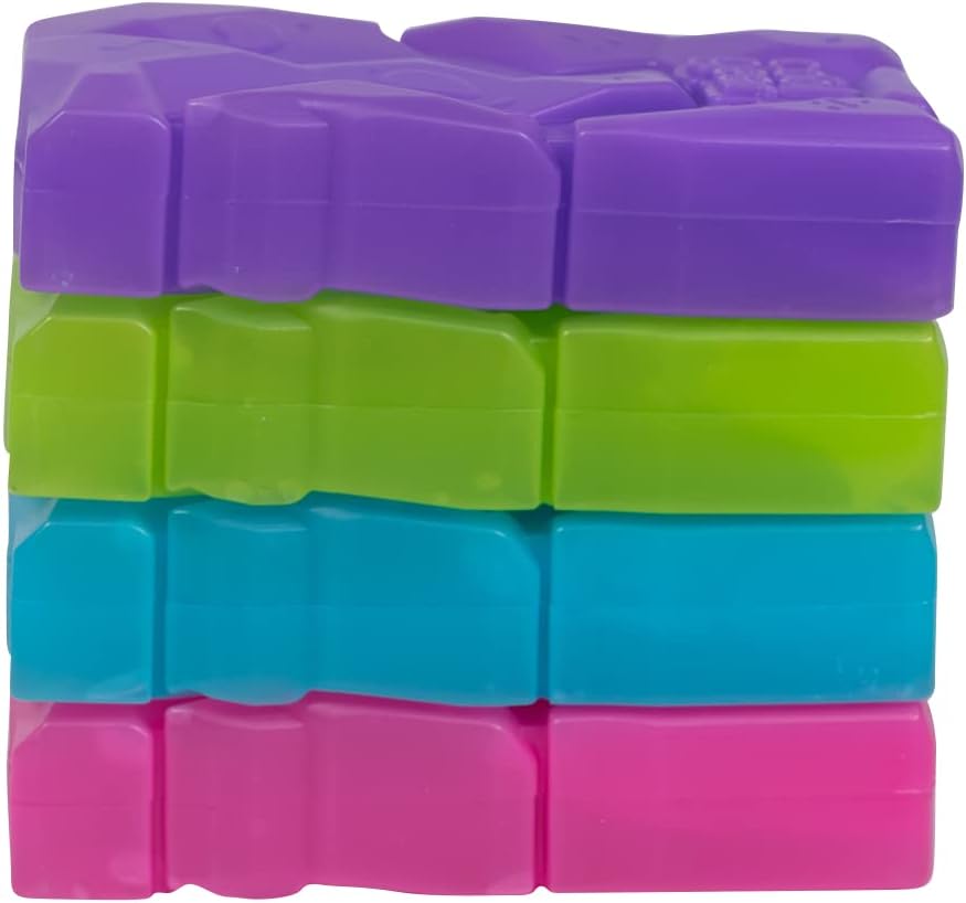 Cool Gear 4-pakovanje masti paket leda | Blokovi za ponovnu upotrebu za kutiju za ručak, hladnjake i više | BPA Besplatno sa netoksičnim