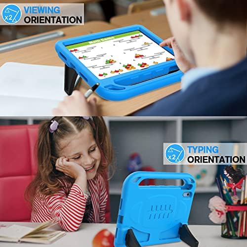 Supnice iPad 10. generacijski slučaj za djecu, iPad 10,9 inčni kućište sa ugrađenim zaštitnikom zaslona, ​​izdržljiv lagani udarnim otporom na udarce dječjeg poklopca za iPad 10. Gen 2022 izdanje - plava