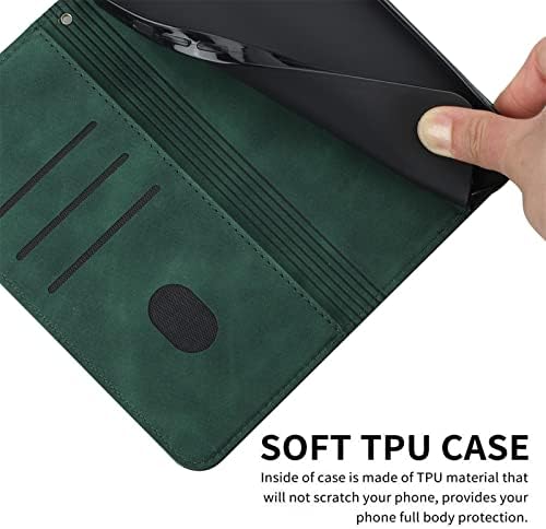 Xyx torbica za novčanik za Samsung A32 5G, prugaste linije uzorak PU kožni novčanik držač Folio kartice stalak za udarce zaštitna