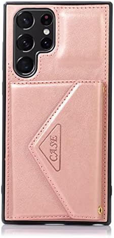 VAOXTY kompatibilan sa Galaxy S22 Ultra novčanik slučaj sa držačem kartice Crossbody Lanyard Sholder vrat traka za žene djevojke slot