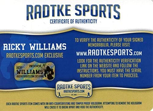 Ricky Williams potpisao / potpisao Miami Speed autentičnu kacigu sa natpisom smoking Bowls Hitting Holes