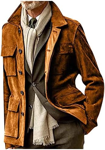 Muška udobna gumba Klasična modna odjeća Proljeće Tanki casual kaput Modna jakna s labavim jednom rever