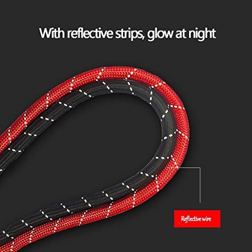 Ouyj noćni reflektivni kabelski kabel vučni komplet konopa sa reflektirajućim konopnim škriljnim remenom ovratnik ljetna toplinska rasipacija remena crvena 3m udobna
