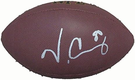 Victor Cruz autografirao Wilson NFL Fudbal W / Dook, Slika Victor potpisivanje za nas, New York Giants, Super Bowl Champions, Massachusetts