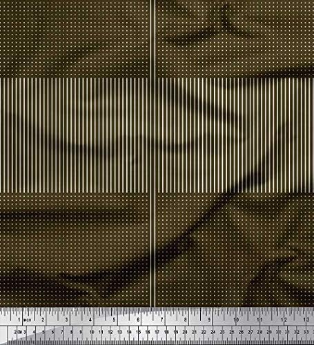 Soimoi Cotton Jersey Fabric Stripe & Square Shirting Print Fabric by Yard 58 inch Wide