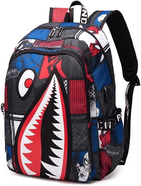 Ruksak Avsaegb Shark Boys Backpack Modni višenamjenski lagani vodootporni školski torba za laptop ruksak casual dan, torba za teen