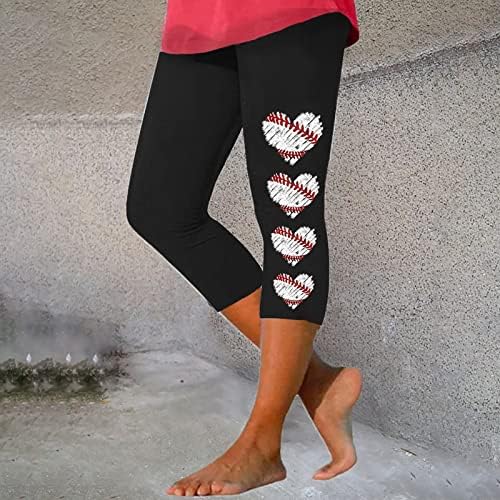 Bejzbol Print Yoga Workout helanke za žene Tajice visokog struka Ultra meke brušene rastezljive udobne atletske sportske hlače