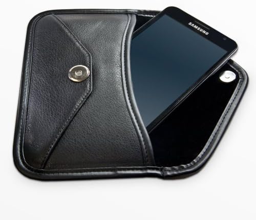 Boxwave futrola za Blu Vivo X5 - Elite kožna messenger torbica, sintetički kožni poklopac koverte za kovertu za Blu Vivo X5 - Jet