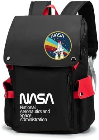 MOUNSHET NASA ruksak logotip astronaut USB punjenje + rupa za slušalice Casual Bag Unisex Travel torba Veliki kapacitet torba za laptop