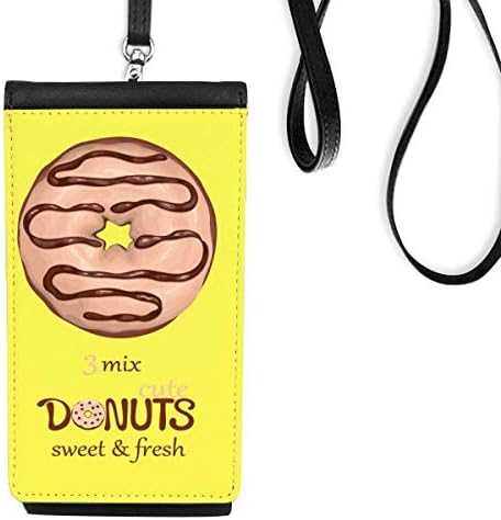 Čokoladna krafna desert Sweet Food Telefon novčanik torbica Viseća torbica za mobilne uređaje