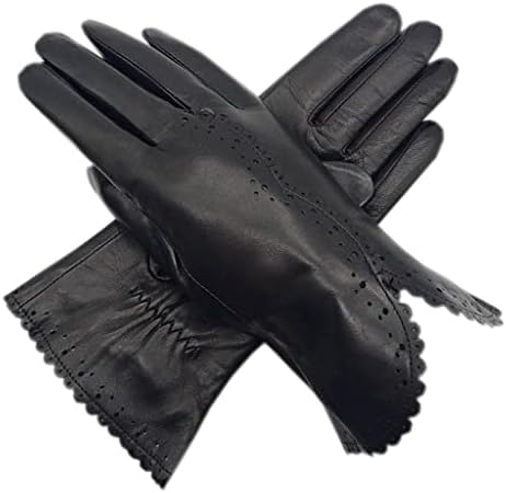 N / A zimske ženske rukavice crne kože Comfort meke rukavice obložene vozačkim biciklističkim rukavicama