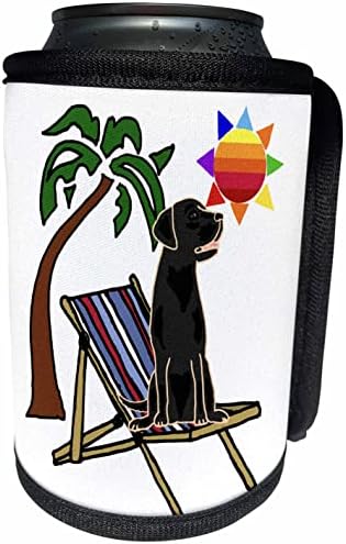 3Droza smiješna crna labrador retriver pas na stolici na plaži i. - Može li se hladnije flash omotati