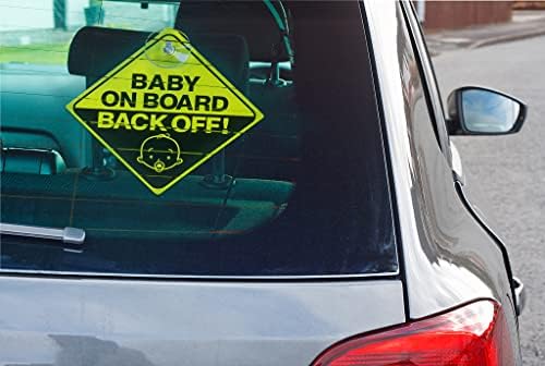 2 kom baby na naljepnicama za automobile za automobile, beba na brodu Auto znakovi Sigurnosni upozorenja Naljepnice Odgovarajuće vodootporne naljepnice za prozor