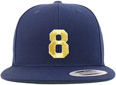 Moderna Prodavnica Odjeće Broj 8 Zlatna Nit Sa Ravnim Novčanicama Snapback Bejzbol Kapa