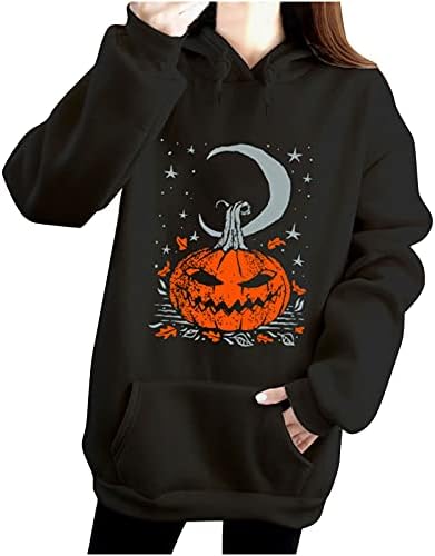 Podudarni duksevi Parovi prevelirani dukseri za Halloween s kapuljačom moda plus veličina slatka grafika Y2K pulover džemperi