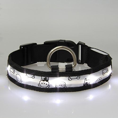 Acever 7-komad LED ovratnik za kućne ljubimce sa tiskanjem na najlonskim kućnim ljubimcem i ovratnikom za pse