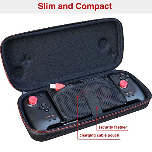 ButterFox torbica za nošenje za Hori Nintendo Switch Split Pad Pro kontroler, kompatibilna sa Nintendo Switch OLED modelom-crveno / crno