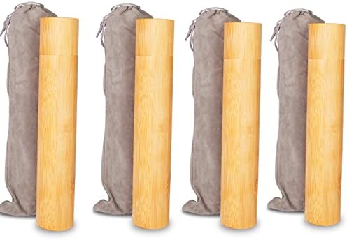 Set od 4 male bambusove urne cijevi za ljudsko pepeo, eko i biorazgradiv mini bambus širenje kremiranja cijevi urn za odrasle muške ženske pepeo